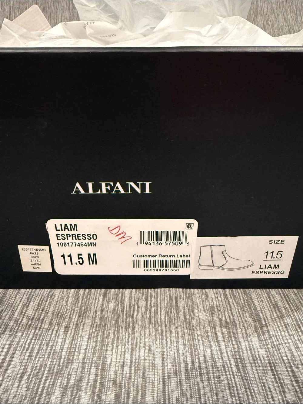 Alfani Men's Liam Side-Zip Dress Boots Size 11.5